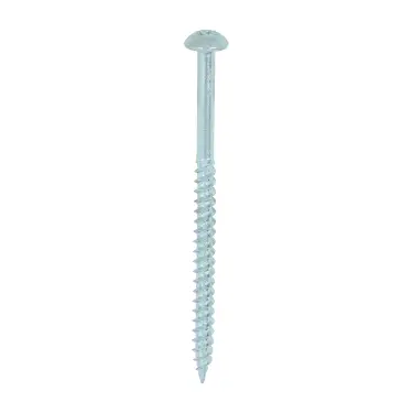 Click Here To Enlarge This Photo Of TIMCO Twin-Threaded Round Head Silver Woodscrews