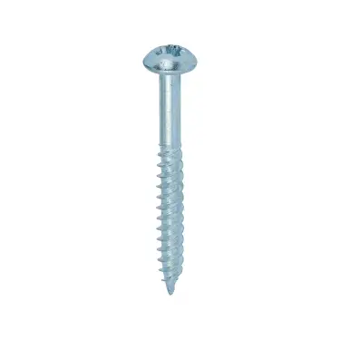 Click Here To Enlarge This Photo Of TIMCO Twin-Threaded Round Head Silver Woodscrews