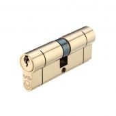 V5EP3550DPBE - Zoo Hardware Vier V5 Euro Profile Double Cylinder 85mm (35/50) Polished Brass