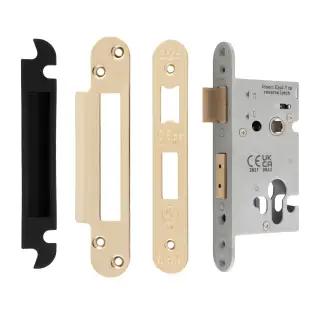 ESS5025PVD&sol;R  - Carlisle Brass Easi-T Heavy Duty 64mm Euro Profile Sashlock &lpar;Radius Corners&rpar; Stainless Brass