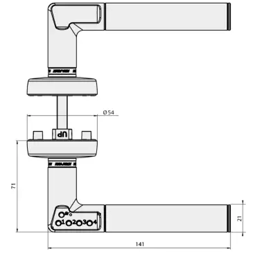 Click Here To Enlarge This Photo Of CHD-8812-8LH &lpar;E1200-LH&rpar; UNION Codehandle Battery Operated Digital Lock - Left Hand