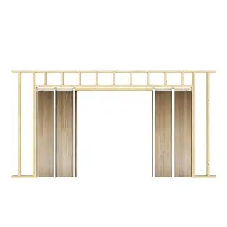 JVPDKD Frelan Hardware Jedo Double Pocket Door Kit with Soft Close&sol;Open