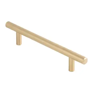 FTD445BSB - Carlisle Brass Fingertip Design 12mm Steel T-Bar Handle &lpar;128mm c&sol;c&rpar; 188mm Satin Brass