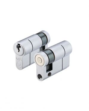 Click Here To Enlarge This Photo Of V5EP40SSCE - Zoo Hardware Vier V5 Euro Profile Single Cylinder 40mm (30/10) Satin Chrome