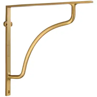 BR2120 10-SB Heritage Brass Cable Shelf Bracket 10" Satin Brass finish
