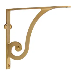 BR2170 8-SB Heritage Brass Ornate Shelf Bracket 8'' x 6&period;5'' Satin Brass finish