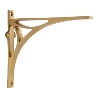 BR2190 8-SB Heritage Brass Bridge Shelf Bracket 8'' x 6&period;5'' Satin Brass finish