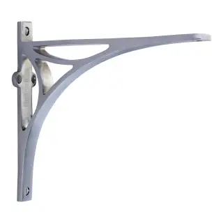 BR2190 8-SC Heritage Brass Bridge Shelf Bracket 8'' x 6&period;5'' Satin Chrome finish