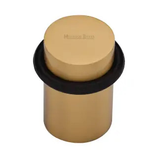 V1083-SB Heritage Brass Round Door Stop Satin Brass finish