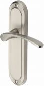 AMB6210-SN Heritage Brass Door Handle Lever Latch Ambassador Design Satin Nickel Finish