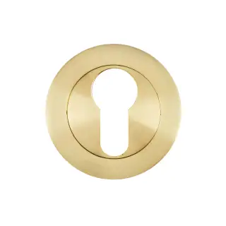 Eclipse 628637 Matt Satin Brass Euro Profile Escutcheon on Round Rose &lpar;Freestyle Range&rpar;