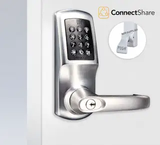 Codelocks ConnectShare CL5500 BS CC PK Heavy Duty Smart Lock &lpar;Front Plate Only for use with Panic Hardware&rpar; - Brushed Steel