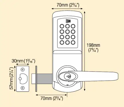 Click Here To Enlarge This Photo Of Codelocks ConnectShare CL5510 BK CC Heavy Duty Smart Lock with 60mm Square Mortice Latch - Solid Black