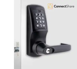 Codelocks ConnectShare CL5510 BK CC Heavy Duty Smart Lock with 60mm Square Mortice Latch - Solid Black