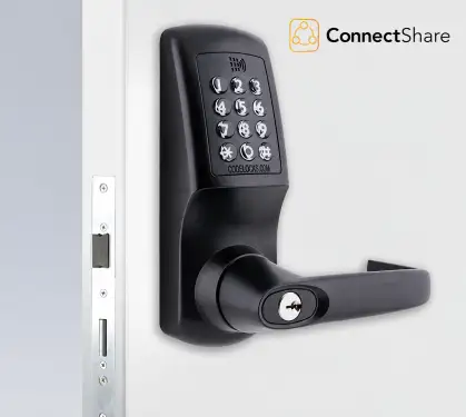 Click Here To Enlarge This Photo Of Codelocks ConnectShare CL5520 BK CC Heavy Duty Smart Lock with Mortice Lock - Solid Black