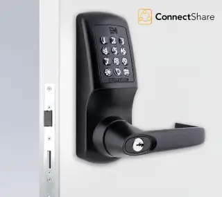 Codelocks ConnectShare CL5520 BK CC Heavy Duty Smart Lock with Mortice Lock - Solid Black