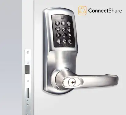 Click Here To Enlarge This Photo Of Codelocks ConnectShare CL5520 BS CC Heavy Duty Smart Lock with Mortice Lock - Brushed Steel