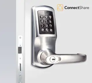 Codelocks ConnectShare CL5520 BS CC Heavy Duty Smart Lock with Mortice Lock - Brushed Steel