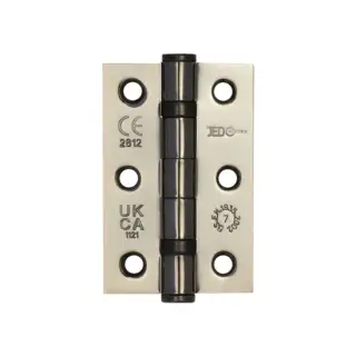 J8502BN Frelan Hardware Jedo Grade 7 &lpar;Mild Steel&rpar; Ball Bearing Hinges 76mm x 50mm x 2mm Black Nickel