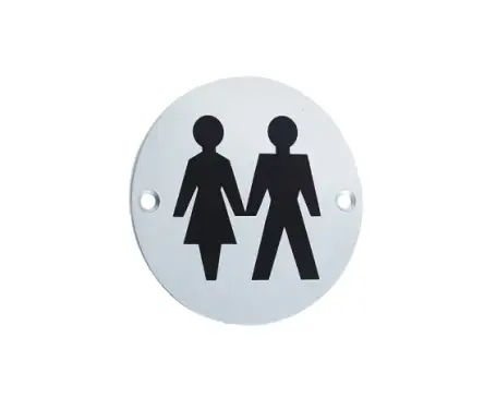 Click Here To Enlarge This Photo Of JS105SAA Frelan Hardware &lpar;Aluminium&rpar; Unisex Symbol Sign 75mm Satin Anodised Aluminium
