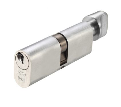 Click Here To Enlarge This Photo Of V5OP70CTSCE - Zoo Hardware Vier V5 Oval Profile Cylinder & Turn 70mm (35/35T) Satin Chrome