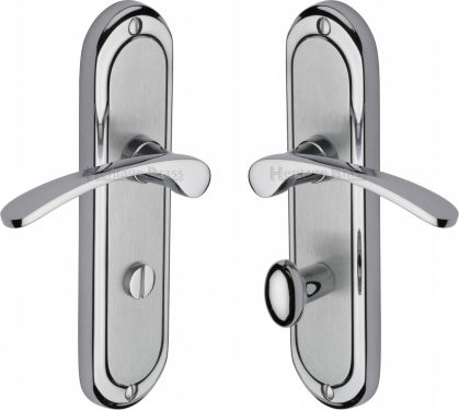 Click Here To Enlarge This Photo Of AMB6230-AP Heritage Brass Door Handle For Bathroom Ambassador Design Apollo Finish