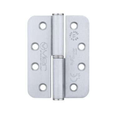 Click Here To Enlarge This Photo Of VSLHL43RSC - Zoo Hardware Vier Grade 11 Lift Off Hinges (Radius) 102 x 76 x 3mm (Left Hand) Satin Chrome