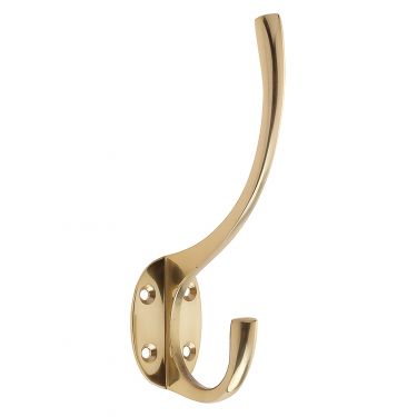 Click Here To Enlarge This Photo Of ZAB80 - Zoo Hardware Hat and Coat Hook - Polished Brass