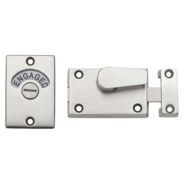 Click Here To Enlarge This Photo Of ZAS25SS - Zoo Hardware Toilet Door Indicator Bolt Satin Stainless Steel