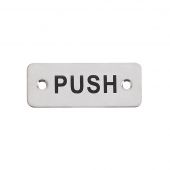 ZAS33SS - Zoo Hardware Rectangular Push Sign (75 x 30mm) Satin Stainless Steel