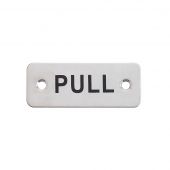 ZAS34SS - Zoo Hardware Rectangular Pull Sign (75 x 30mm) Satin Stainless Steel