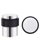 ZAS85PS - Zoo Hardware Floor Mounted Round Collared Door Stop with Flat Top (35mm dia) Polished Stainless Steel