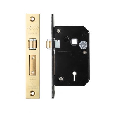 Click Here To Enlarge This Photo Of ZBSCS67PVD - Zoo Hardware British Standard 5 Lever Roller Sashlock - 67mm (40mm Backset) Chubb Retro Fit 3K74 - Polished Brass