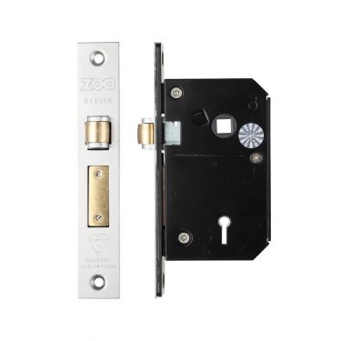 Click Here To Enlarge This Photo Of ZBSCS67SS - Zoo Hardware British Standard 5 Lever Roller Sashlock - 67mm (40mm Backset) Chubb Retro Fit 3K74 - Satin Stainless Steel