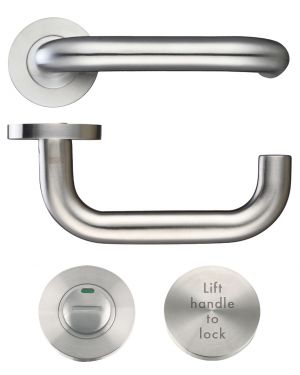 Click Here To Enlarge This Photo Of ZCS030LLSS - Zoo Hardware 19mm Lift to Lock Return to Door Lever Set (for use with ZDL7260LL only) Satin Stainless Steel