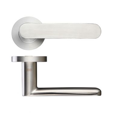 Click Here To Enlarge This Photo Of ZCS090SS - Zoo Hardware 'Atlas' Lever on Round Rose (Grade 304) Satin Stainless Steel
