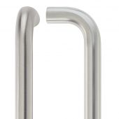 ZCS2D600CS - Zoo Hardware 600mm x 22mm Bolt Through 'D' Pull Handle (Grade 201) Satin Stainless Steel