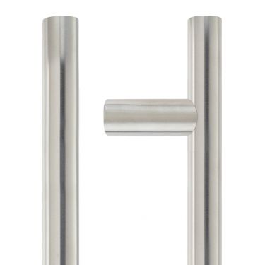 Click Here To Enlarge This Photo Of ZCS2G300BS - Zoo Hardware 400mm o/a x 300mm c/c x 19mm dia T-Bar Guardsman Pull Handle (Grade 201) Satin Stainless Steel