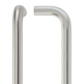 ZCSD225BS316 - Zoo Hardware 225mm x 19mm Bolt Through 'D' Pull Handle (Grade 316) Satin Stainless Steel