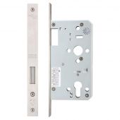 ZDL0060STSS - Zoo Hardware Din Euro Profile Single Throw Deadlock - 60mm Backset (Square) Satin Stainless Steel