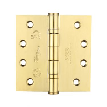 Click Here To Enlarge This Photo Of ZHSS244PVD - Zoo Hardware Grade 13 CE Fire Rated Ball Bearing Hinges (Square) 102 x 102 x 3mm PVD Stainless Brass