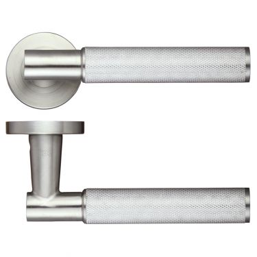 Click Here To Enlarge This Photo Of ZPS120SS - Zoo Hardware Athena Lever on Round Rose (Grade 304) Satin Stainless Steel