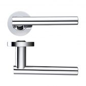 ZPZ090CP - Zoo Hardware Stanza 'Lucca' Lever Handles on Round Screw on Rose - Polished Chrome (Designer Range)