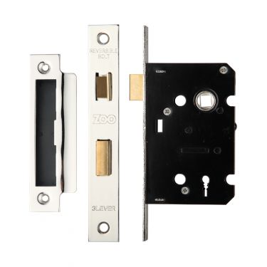 Click Here To Enlarge This Photo Of ZSC364SS - Zoo Hardware 3 Lever Sashlock 64mm (45mm Backset) Satin Stainless Steel