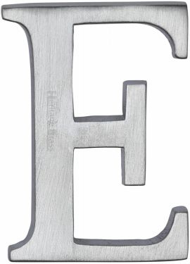 Click Here To Enlarge This Photo Of C1565 2 E-SC Heritage Brass Alphabet E Pin Fix 51mm (2") Satin Chrome Finish