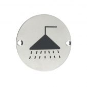ZSS04SS - Zoo Hardware 76mm Shower Disc Symbol - Satin Stainless Steel
