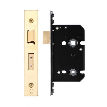 Click Here To Enlarge This Photo Of ZUKB64PVD - Zoo Hardware Architectural Heavy Duty Bathroom Lock 64mm (45mm backset) PVD Stainless Brass