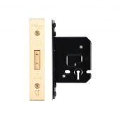 ZUKD364PVD - Zoo Hardware Architectural Heavy Duty 3 Lever Deadlock 64mm (45mm backset) PVD Stainless Brass
