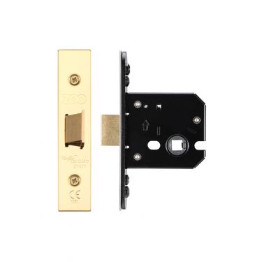 Click Here To Enlarge This Photo Of ZUKF64PVD - Zoo Hardware Architectural Heavy Duty Flat latch 64mm (45mm backset) PVD Stainless Brass