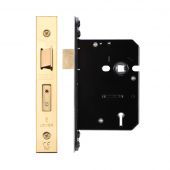 ZUKS576PVD - Zoo Hardware Architectural Heavy Duty 5 Lever Sashlock 76mm (57mm backset) PVD Stainless Brass